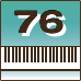 76 dynamiske, anslagsfølsomme tangenter